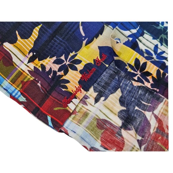 Robert Graham Cul De Sack Short Sleeve Shirt Men's XL Colorful Floral Tropical - Picture 7 of 13